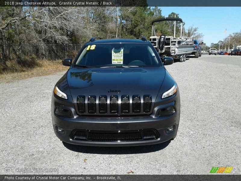 Granite Crystal Metallic / Black 2018 Jeep Cherokee Altitude
