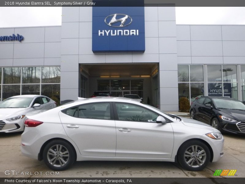 Symphony Silver / Gray 2018 Hyundai Elantra SEL