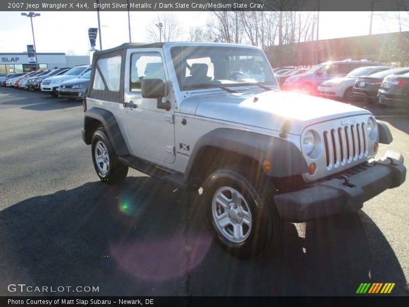 Bright Silver Metallic / Dark Slate Gray/Medium Slate Gray 2007 Jeep Wrangler X 4x4