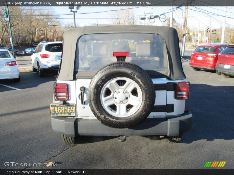 Bright Silver Metallic / Dark Slate Gray/Medium Slate Gray 2007 Jeep Wrangler X 4x4