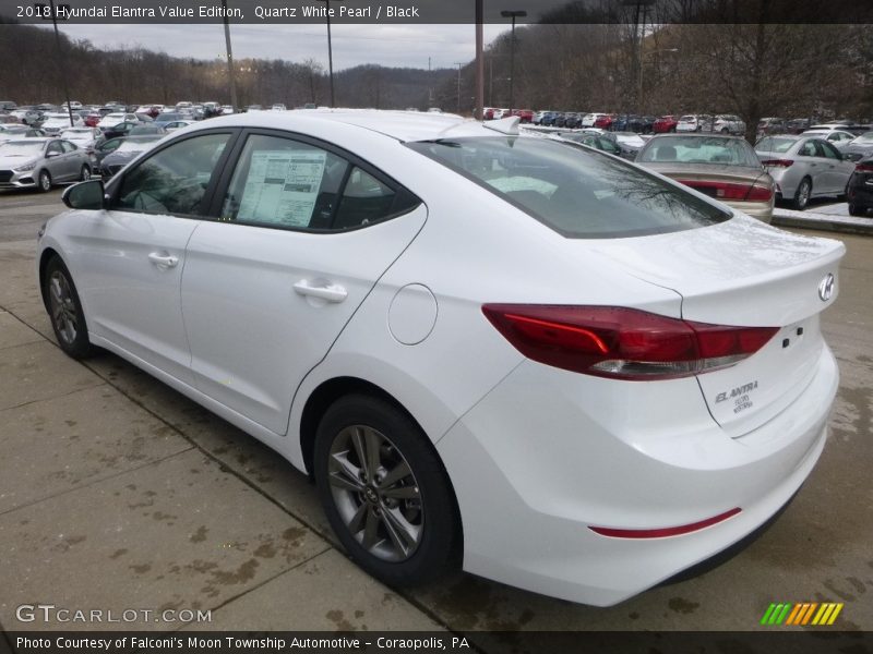 Quartz White Pearl / Black 2018 Hyundai Elantra Value Edition