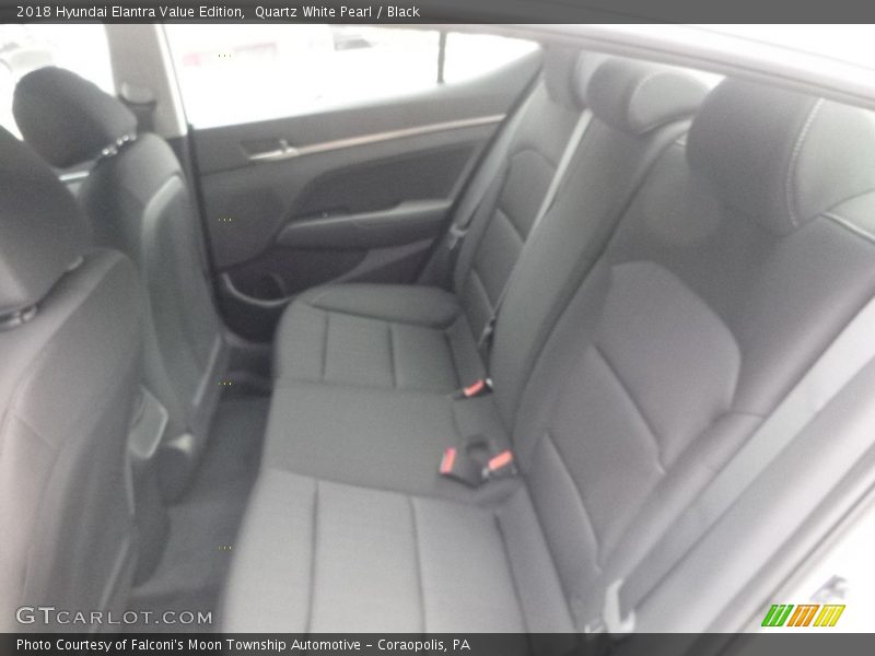 Quartz White Pearl / Black 2018 Hyundai Elantra Value Edition