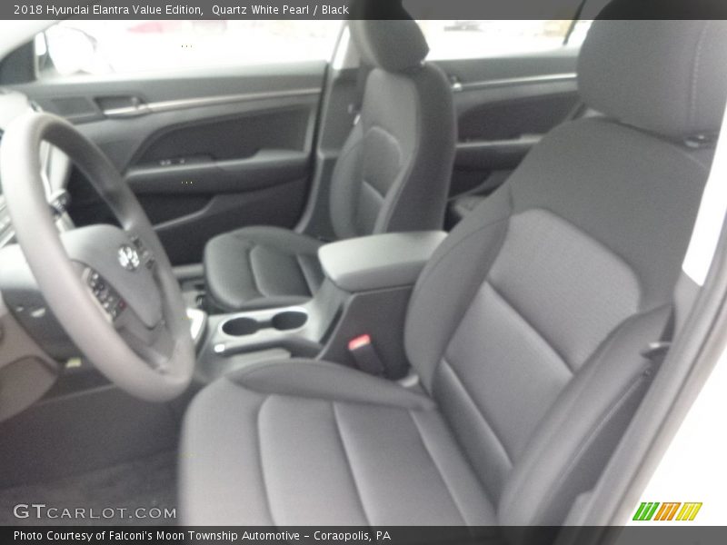 Quartz White Pearl / Black 2018 Hyundai Elantra Value Edition