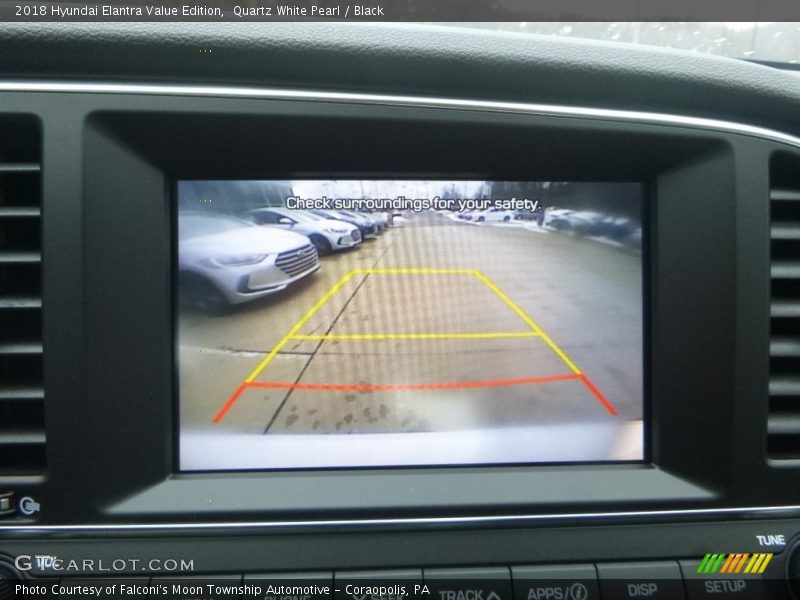 Quartz White Pearl / Black 2018 Hyundai Elantra Value Edition