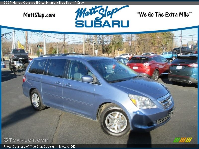 Midnight Blue Pearl / Gray 2007 Honda Odyssey EX-L