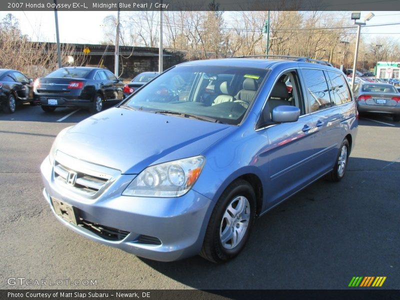 Midnight Blue Pearl / Gray 2007 Honda Odyssey EX-L
