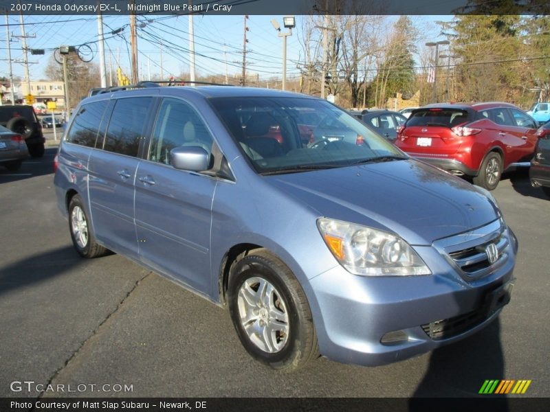Midnight Blue Pearl / Gray 2007 Honda Odyssey EX-L