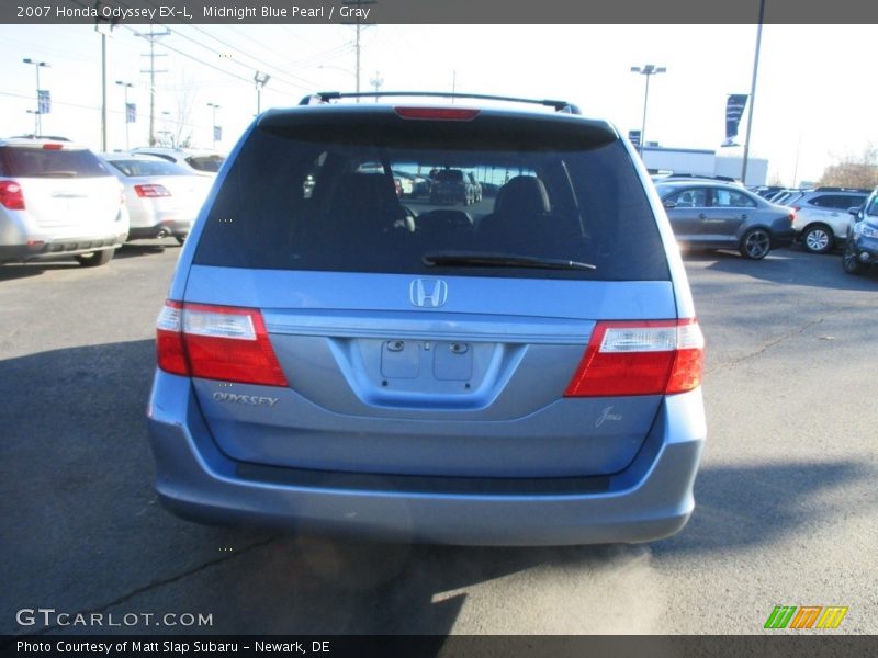 Midnight Blue Pearl / Gray 2007 Honda Odyssey EX-L