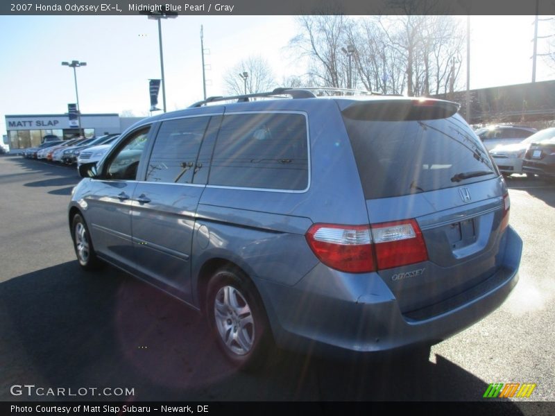 Midnight Blue Pearl / Gray 2007 Honda Odyssey EX-L