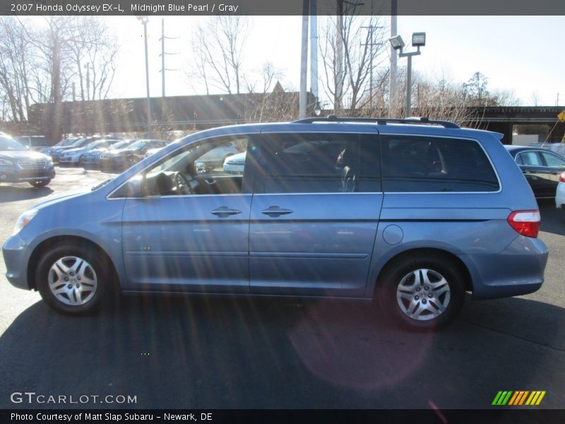 Midnight Blue Pearl / Gray 2007 Honda Odyssey EX-L