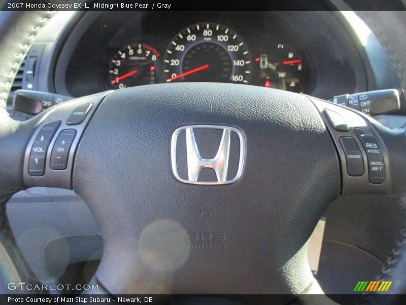 Midnight Blue Pearl / Gray 2007 Honda Odyssey EX-L