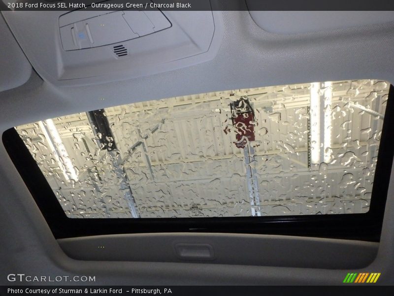 Outrageous Green / Charcoal Black 2018 Ford Focus SEL Hatch