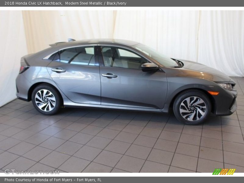 Modern Steel Metallic / Black/Ivory 2018 Honda Civic LX Hatchback