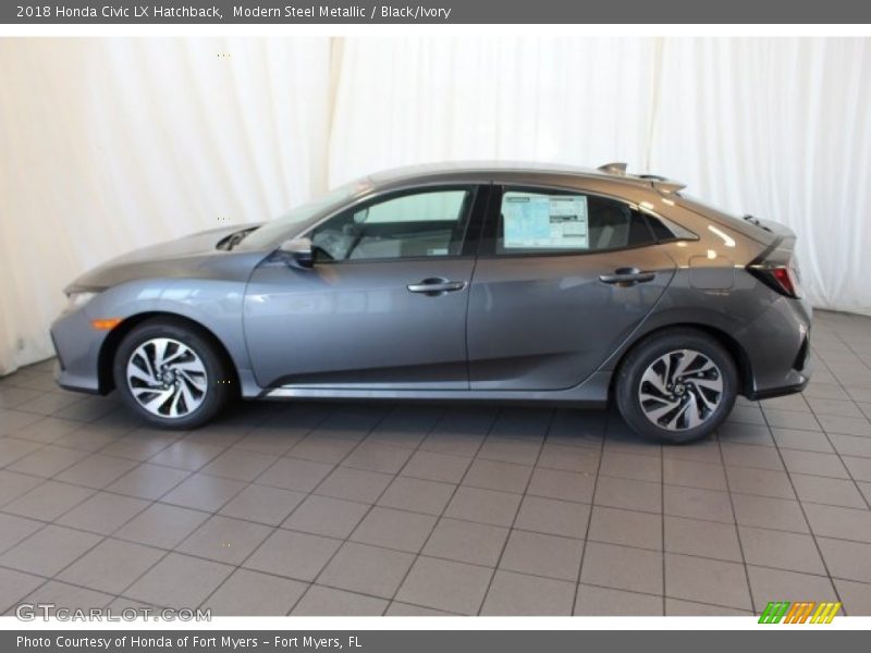 Modern Steel Metallic / Black/Ivory 2018 Honda Civic LX Hatchback