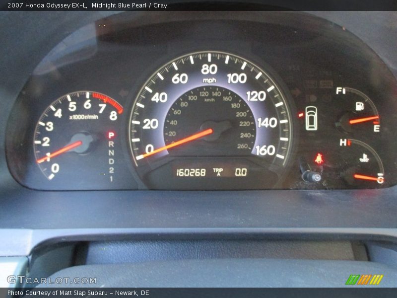 Midnight Blue Pearl / Gray 2007 Honda Odyssey EX-L