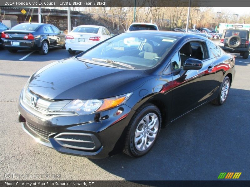 Crystal Black Pearl / Black 2014 Honda Civic LX Coupe