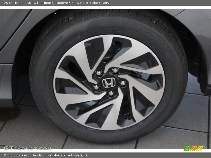 Modern Steel Metallic / Black/Ivory 2018 Honda Civic LX Hatchback