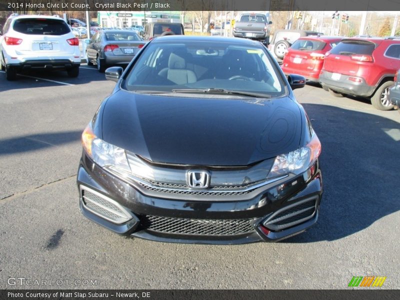Crystal Black Pearl / Black 2014 Honda Civic LX Coupe