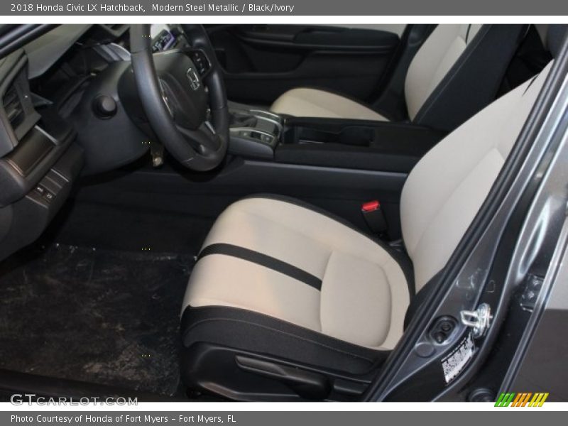 Modern Steel Metallic / Black/Ivory 2018 Honda Civic LX Hatchback