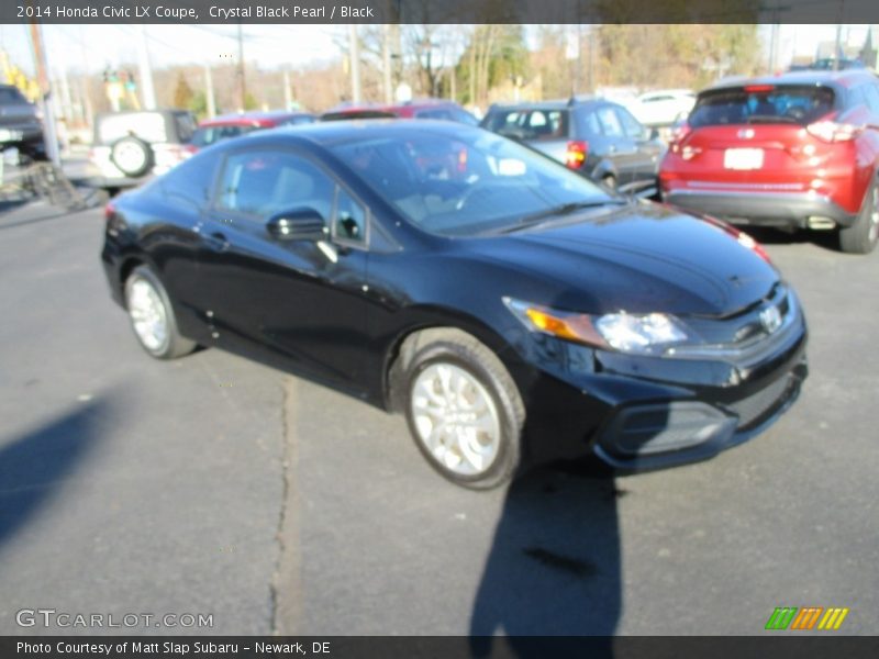Crystal Black Pearl / Black 2014 Honda Civic LX Coupe