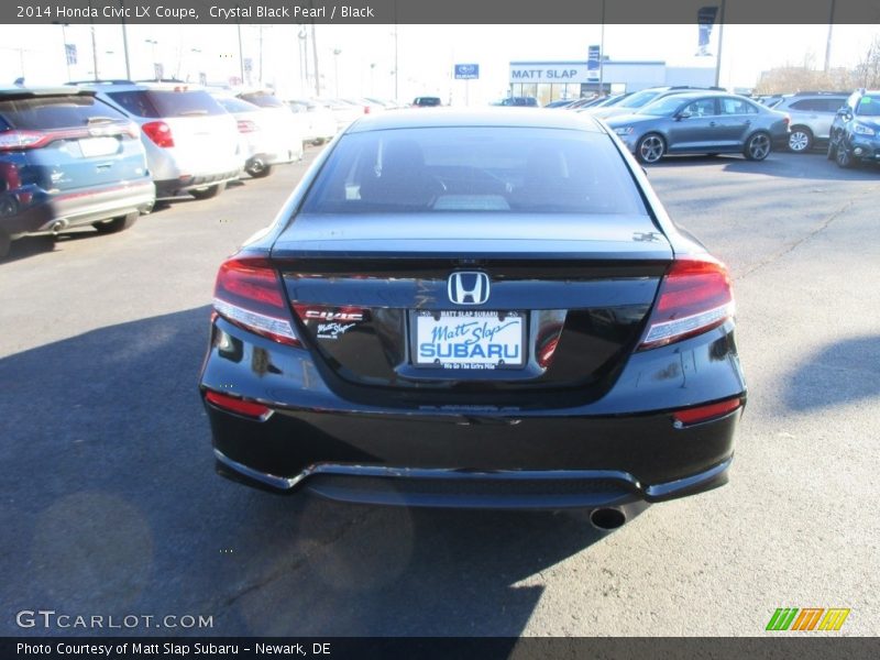 Crystal Black Pearl / Black 2014 Honda Civic LX Coupe