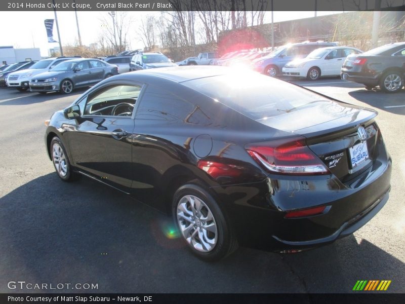 Crystal Black Pearl / Black 2014 Honda Civic LX Coupe