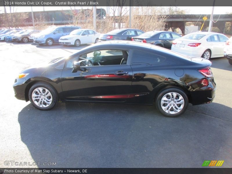 Crystal Black Pearl / Black 2014 Honda Civic LX Coupe