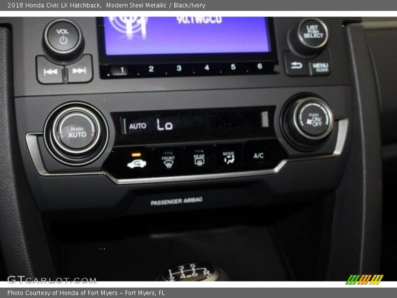 Modern Steel Metallic / Black/Ivory 2018 Honda Civic LX Hatchback