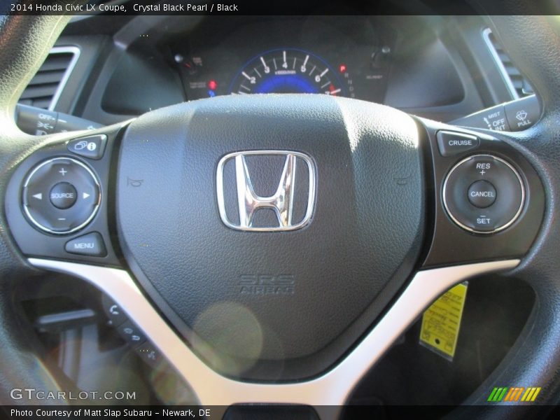 Crystal Black Pearl / Black 2014 Honda Civic LX Coupe
