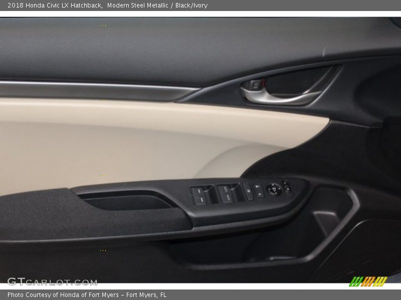 Modern Steel Metallic / Black/Ivory 2018 Honda Civic LX Hatchback
