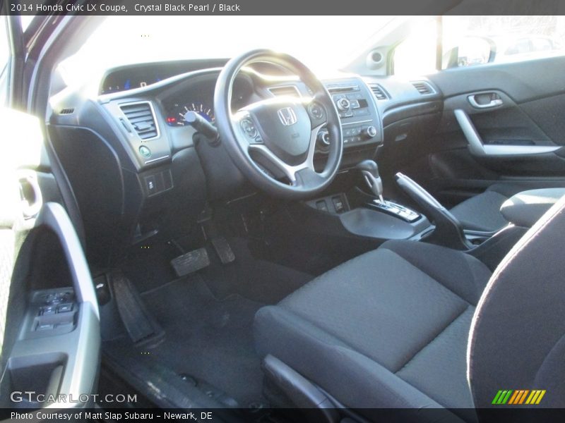 Crystal Black Pearl / Black 2014 Honda Civic LX Coupe