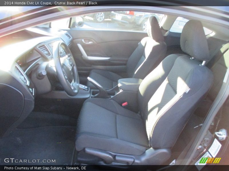 Crystal Black Pearl / Black 2014 Honda Civic LX Coupe