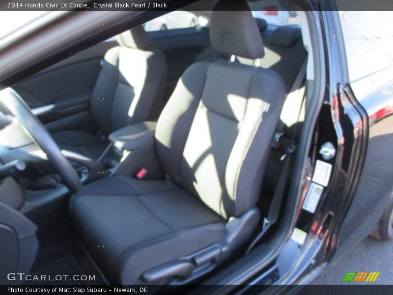 Crystal Black Pearl / Black 2014 Honda Civic LX Coupe