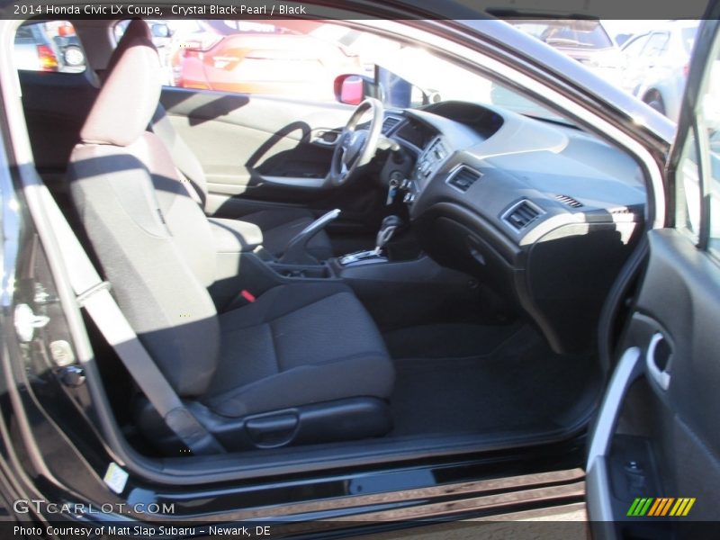 Crystal Black Pearl / Black 2014 Honda Civic LX Coupe