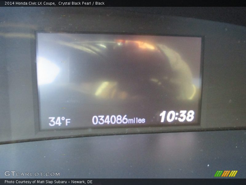 Crystal Black Pearl / Black 2014 Honda Civic LX Coupe