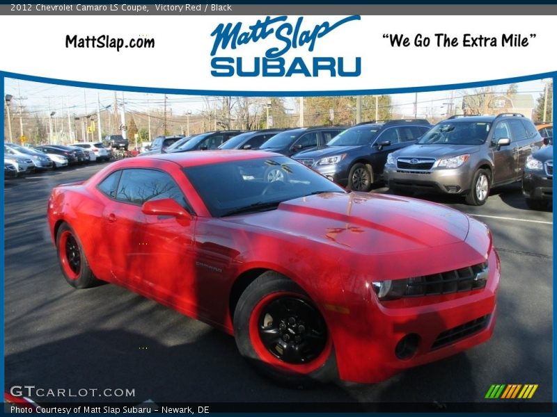 Victory Red / Black 2012 Chevrolet Camaro LS Coupe