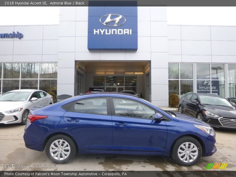 Admiral Blue / Black 2018 Hyundai Accent SE