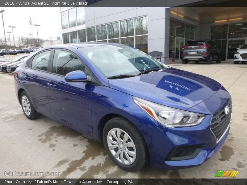 Admiral Blue / Black 2018 Hyundai Accent SE