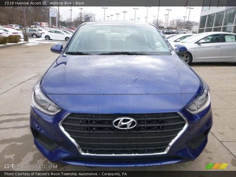 Admiral Blue / Black 2018 Hyundai Accent SE