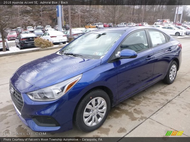 Admiral Blue / Black 2018 Hyundai Accent SE