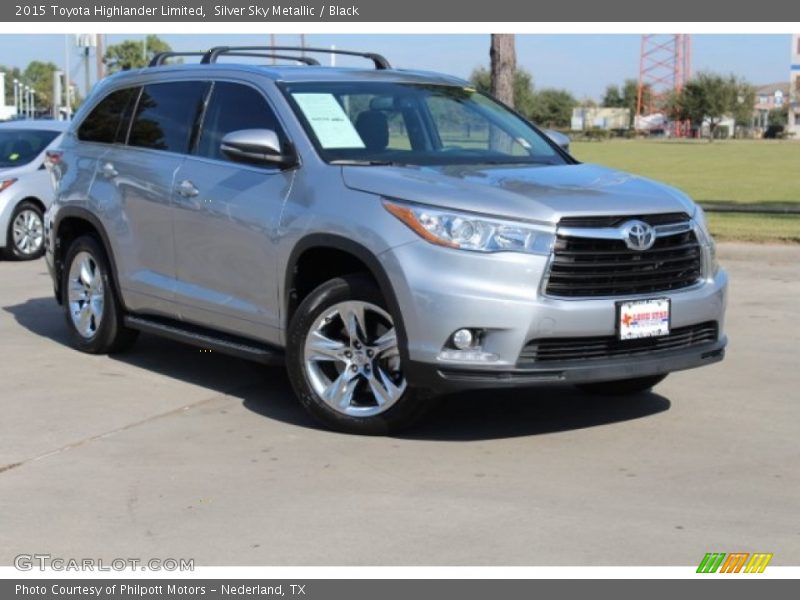 Silver Sky Metallic / Black 2015 Toyota Highlander Limited