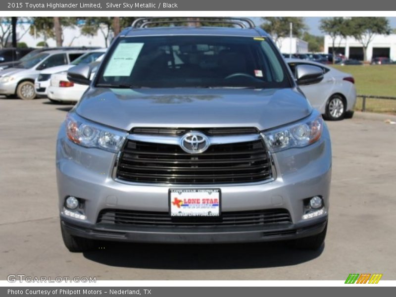Silver Sky Metallic / Black 2015 Toyota Highlander Limited