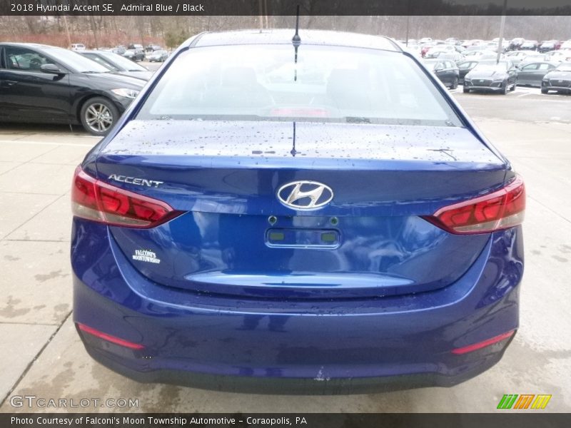 Admiral Blue / Black 2018 Hyundai Accent SE