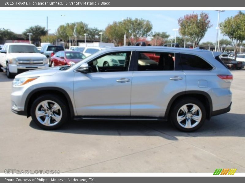 Silver Sky Metallic / Black 2015 Toyota Highlander Limited