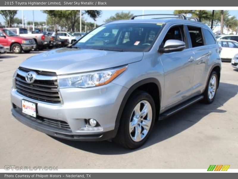 Silver Sky Metallic / Black 2015 Toyota Highlander Limited