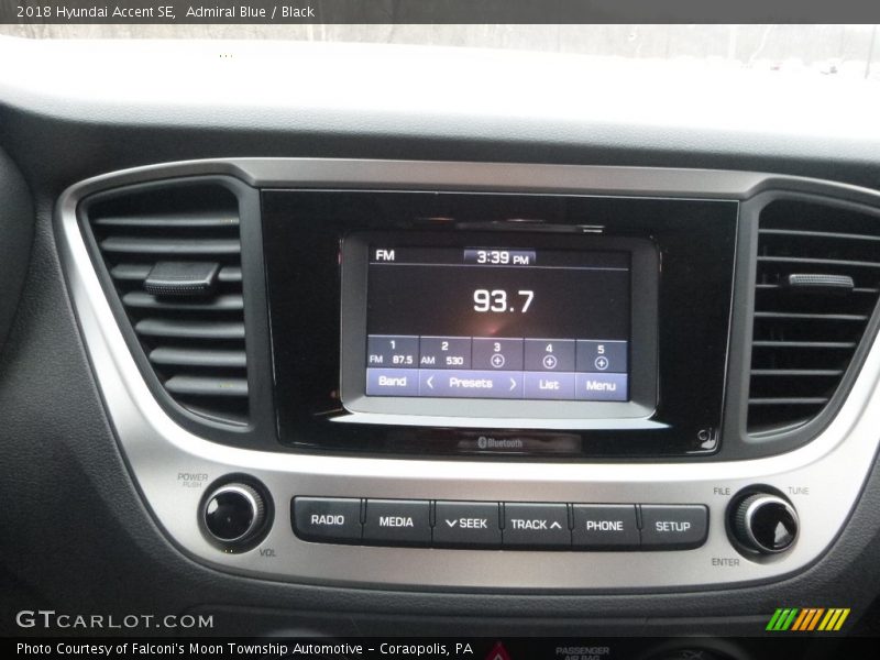 Admiral Blue / Black 2018 Hyundai Accent SE