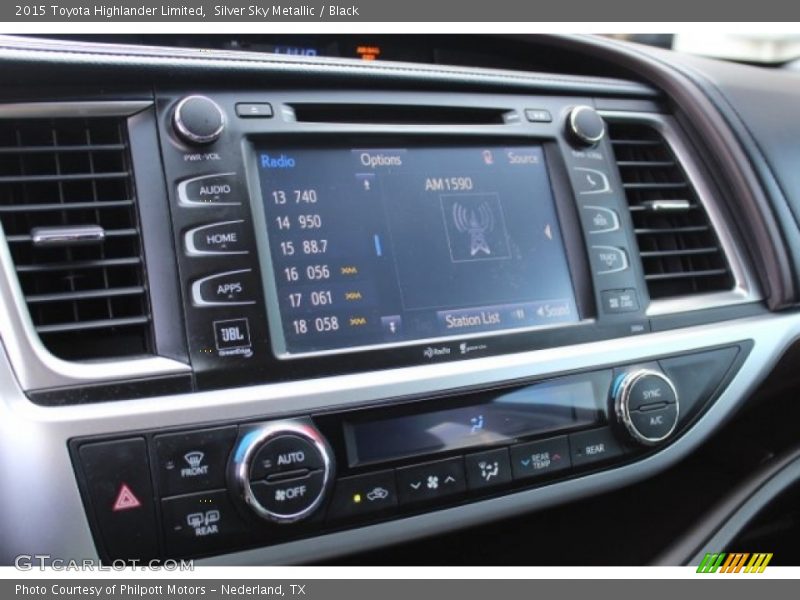 Silver Sky Metallic / Black 2015 Toyota Highlander Limited