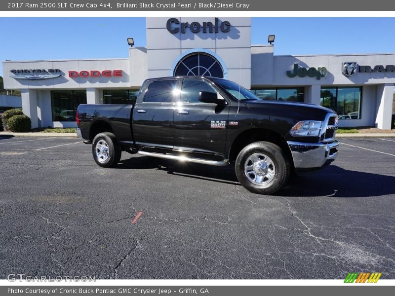 Brilliant Black Crystal Pearl / Black/Diesel Gray 2017 Ram 2500 SLT Crew Cab 4x4