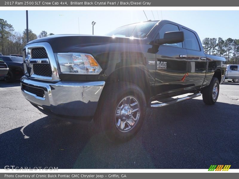 Brilliant Black Crystal Pearl / Black/Diesel Gray 2017 Ram 2500 SLT Crew Cab 4x4