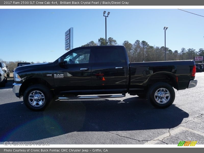 Brilliant Black Crystal Pearl / Black/Diesel Gray 2017 Ram 2500 SLT Crew Cab 4x4